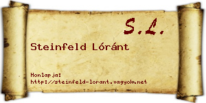 Steinfeld Lóránt névjegykártya