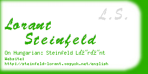 lorant steinfeld business card